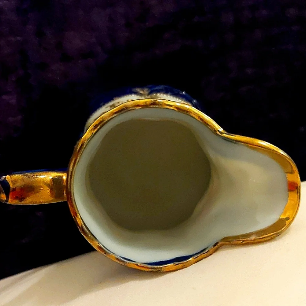 Nippon Floral Porcelain Creamer with real Gold Accents Victorian maximalist